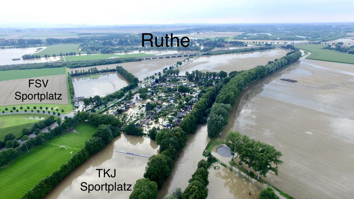Sarstedt Hochwasser Ruhe Innerste Überflutung